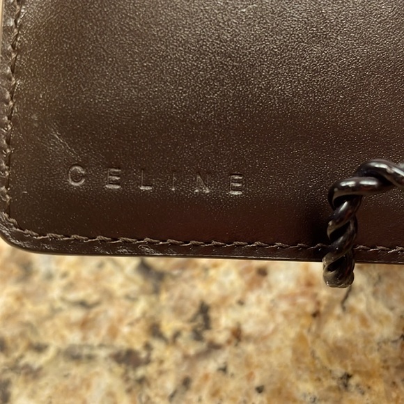 Celine Macadam Canvas & Croc Embossed Leather Wallet - Picture 10 of 12